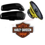 kit Harley-Davidson Ovali 6x9 GZCF 69SPL 300w + Coperchi borse posteriori Neri lucidi