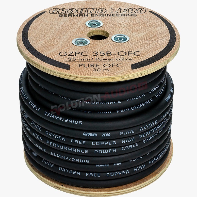 ground-zero-cavi-o-35-mm-ofc-100-rame-premium-quality-cavo-35mm-positivo-alimentazi GROUND ZERO GZPC 35B-OFC – Cavo Alimentazione 35 mm² OFC 100% Rame Premium Nero - immagine 1