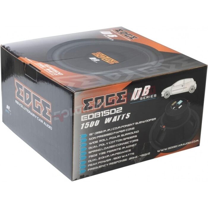 EDGE Audio EDB15D2-E0 Subwoofer 15" (38 cm) Doppia Bobina 2Ω 1500W Max - immagine 3