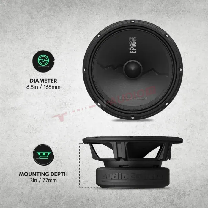 AudioControl EPICPRO6X – Altoparlanti Midrange 6,5” 200W RMS 4 Ohm – Coppia - immagine 5
