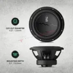 AudioControl EPICX10D4 Subwoofer Auto 25 cm 500W RMS 750W Max Doppia Bobina 2+4 Ohm - immagine 7
