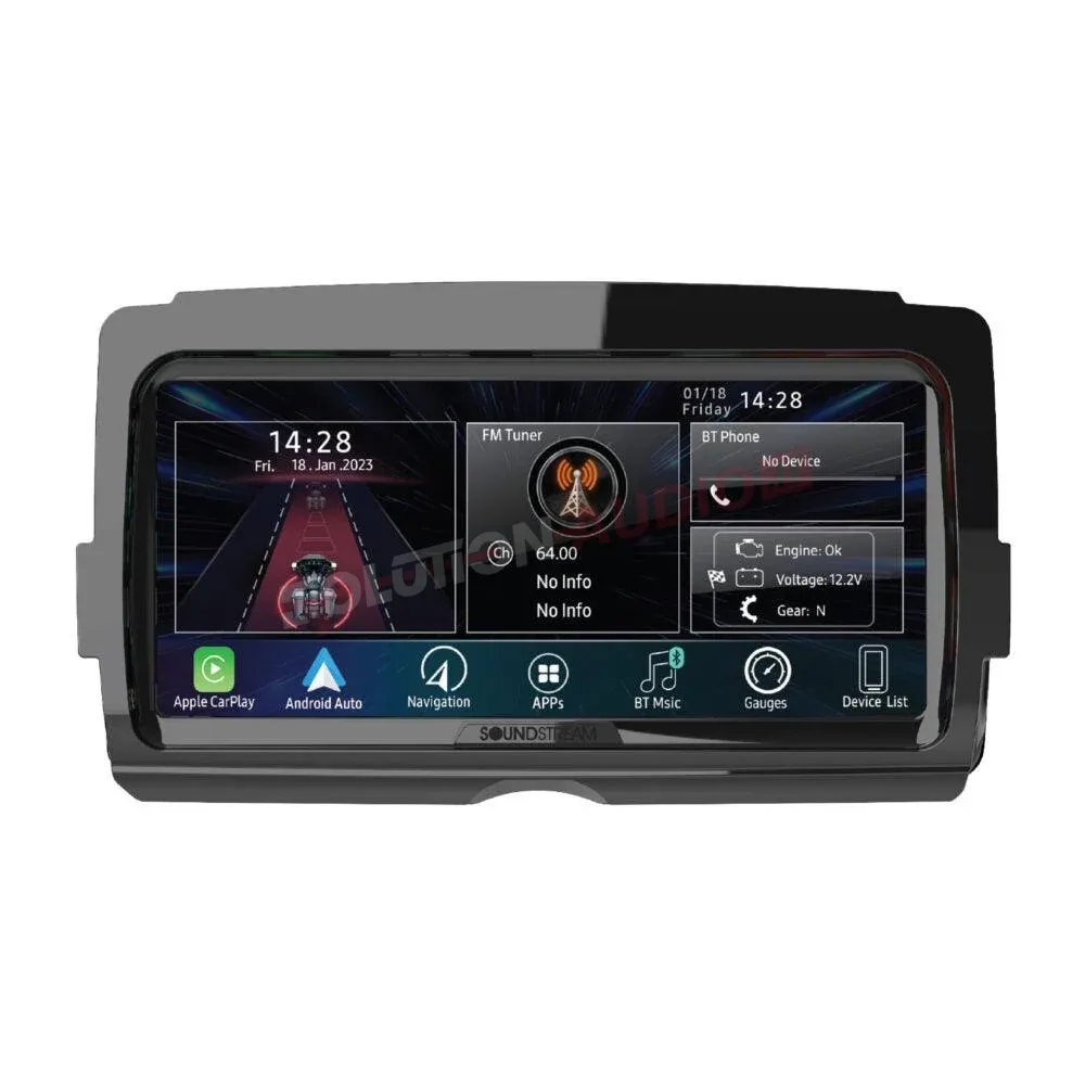 Soundstream V2 – Autoradio 8,3” Harley-Davidson Touring 2014+ | CarPlay & Android Auto Wireless | GPS iGO | iDataLink Maestro | Bluetooth | Rally Mode | IPX5