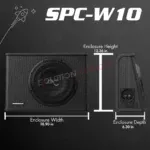 AudioControl SPW10 Box Subwoofer 10" 400W RMS Ultra Piatto Slim - immagine 6